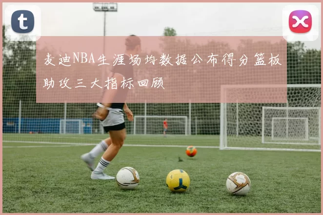 麦迪NBA生涯场均数据公布得分篮板助攻三大指标回顾